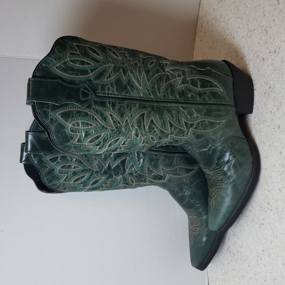 Laredo Green Western Cowboy Boots - Picture 2 of 6